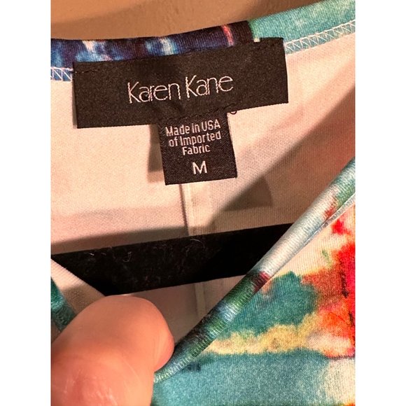 Karen Kane Tank Dress Colorful Color Block Flattering Fit Sleeveless Scuba - Picture 5 of 8